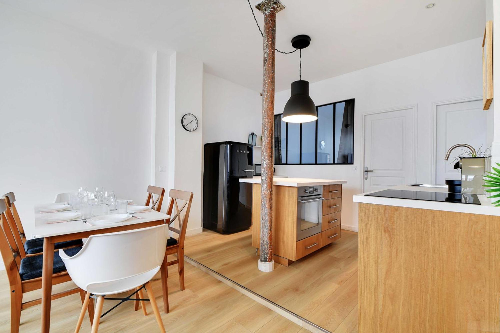 Loft Lumineux Et Design - 6 Personnes Voltaire 11e Appartement Parijs