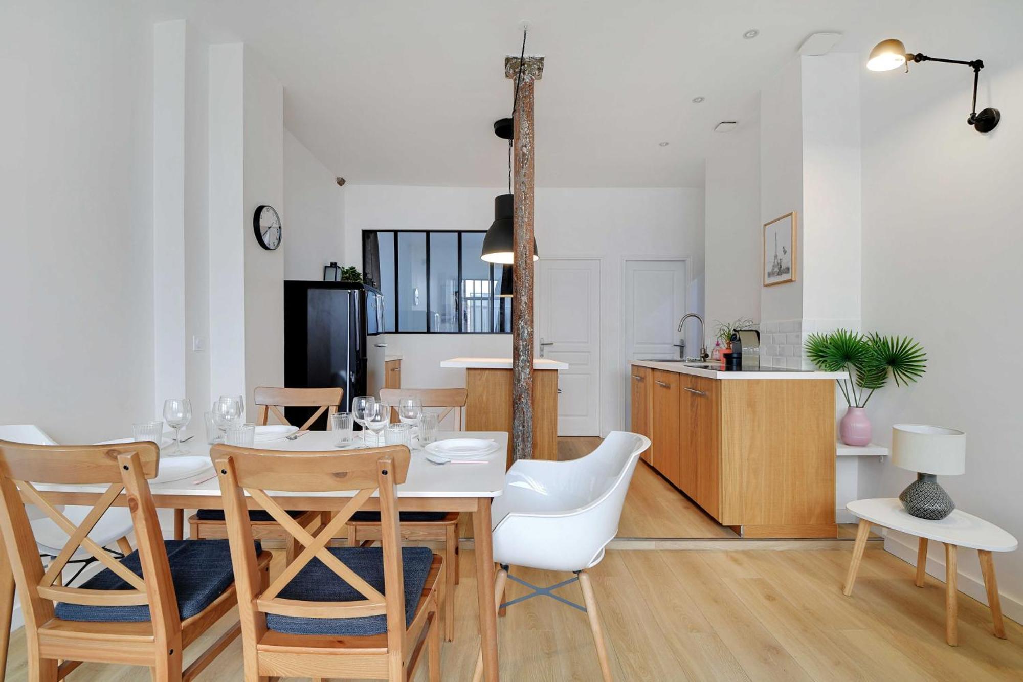 Loft Lumineux Et Design - 6 Personnes Voltaire 11e Appartement Parijs